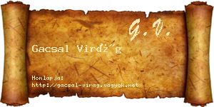 Gacsal Virág névjegykártya